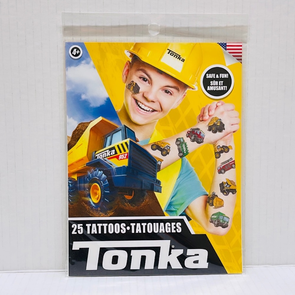 Tonka Trucks 25 temporary tattoos pack